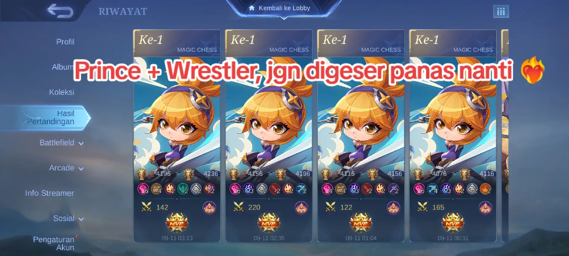 Prince Wrestler! #mobilelegends_id #mobilelegends #vale #fanny #magicchess #mlbb #caturajaib #ml #mc 