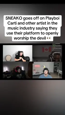 SNEAKO goes off on Playboi Carti and other artist in the music industry saying they use their platform to openly worship the devil 👀 #adinross #adin#cuffem #konvy #sneako #playboycarti #streamer #trending #fypシ゚viral @adin 