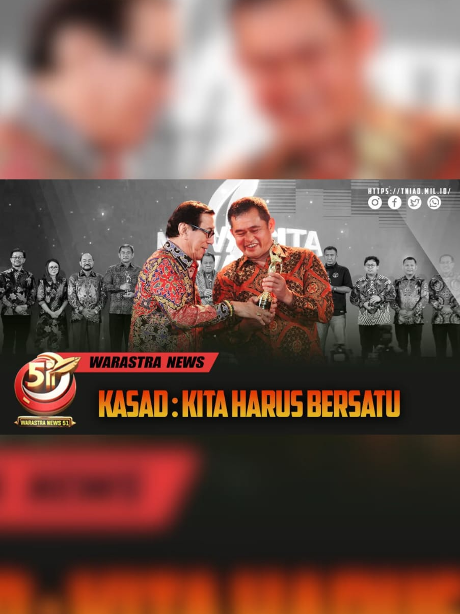 WN51 | Kasad Menerima Penghargaan dalam Nawacita Awards 2024⁣⁣⁣ ⁣⁣⁣ Selamat datang di Warastra News 51!⁣⁣⁣ ⁣⁣⁣ Dalam setiap edisi, kami menghadirkan berita terkini dari Markas Besar Angkatan Darat dalam format singkat dan padat.  