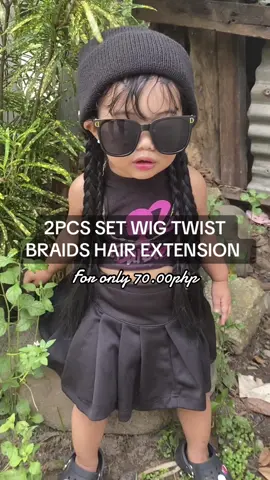 Perfecttt wig for ur kidooo!! Super pretty mga mi checkout nyona yan🩷🖤#wig #hair #hairstyle #hairextensions #braids #fyppppppppppppppppppppppp #fyp #fypシ #trendingvideo 