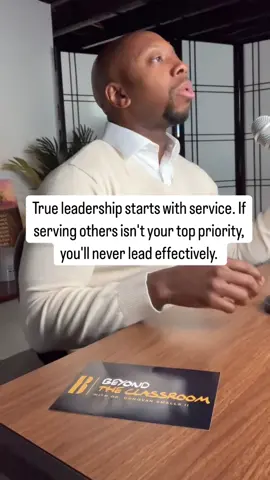 True leadership starts with service. If serving others isn't your top priority, you'll never lead effectively. Leadership isn't about power—it's about empowering those around you.  #Leadership #ServantLeadership #Empowerment #leadbyexample 