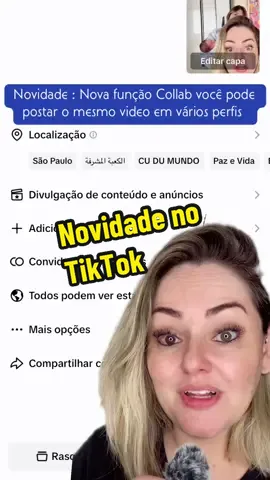 Novidade agora tem a função Collab no TikTok #collab #colaboracao #colab #collaboration 