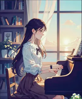 Một chút nhẹ nhàng khi hoàng hôn xuống #trending #ghibli #healing #miniwoli #congai 