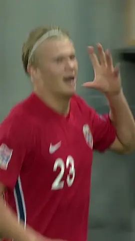 Short-hair Haaland 🤖😤 #NationsLeague #Norway 