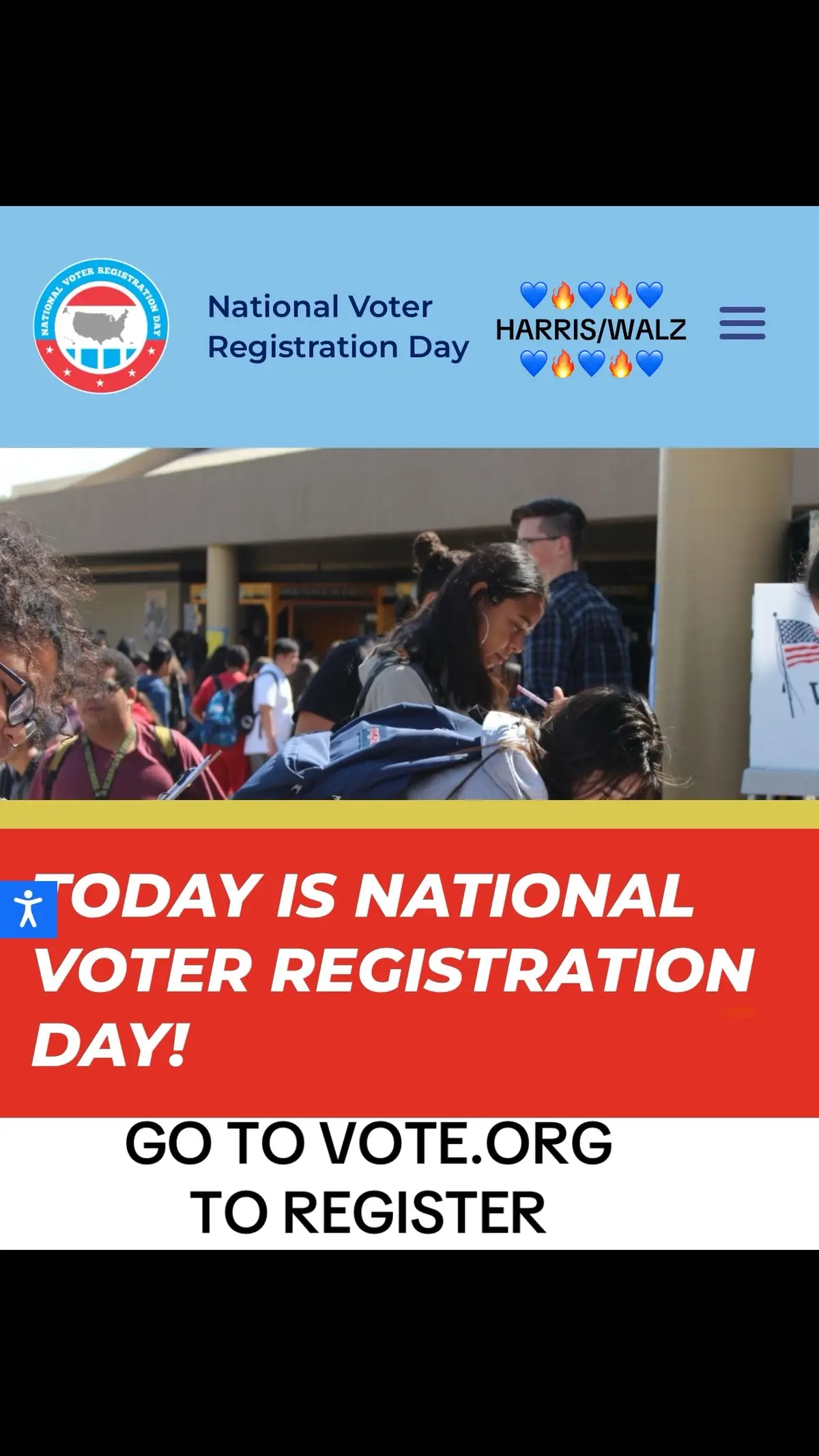 If you’re not already registered, go to Vote.org to register. If you’re already registered, go to Vote.org to check your registration. 