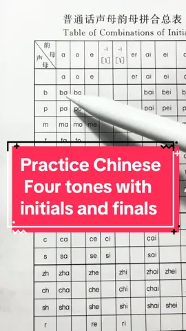 Practice chinese four tones with initials and finals.No matter how many vocabulary you know ,keep more practice about the tones! It’s important for u to bulid your muscles of mouth.If you want sounds like native speaker. #chinesetones #chinesepinyin #studychinese #chineseteacher #mandarin #learnchineseforbeginners #learnchineseonline #studyinchina #learnchineses 