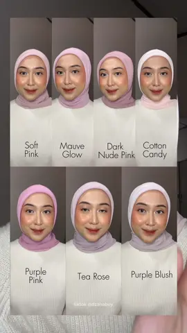 Replying to @Septiyyaan disclaimer aku belum banyak koleksi warna pink jd aku selipin warna ungu rose dan blush karna mendekati yaahh💕 sezuzurnya di kulitku nampak kusam kalau pake warna pink, tapi favorit aku disini warna dark nude pink!!! karna paling mending dan masuk di kulitku 😘 #lozyhijab #rekomendasihijab #parisjepang 