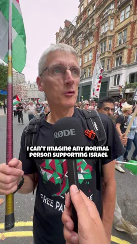 “WAKE UP & JOIN THE HUMAN RACE‼️”. Charles from England explains why he supports Palestine at national protest in London.  . . . #england🇬🇧 #londontiktok #british #protest #humanity #ceasefirenow 