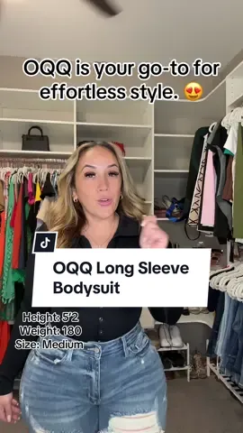 Obsessed with this fit! 😍✨ The OQQ long sleeve bodysuit is giving effortless style and ALL the vibes. 🔥 @OQQ #OOTD #FallFashion #curvy #curvytiktok #MustHave #FeelingGreatInOQQ #tiktokshop #tiktokshopping #tiktokmademebuyit 