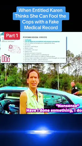 When Entitled Karen Thinks She Can Fool the Cops with a Fake Medical Record. Part 1 #cops #crime #arrested #law #fyp #foryou #viral #usa #news #copsoftiktok #crimetiktok #usa_tiktok 