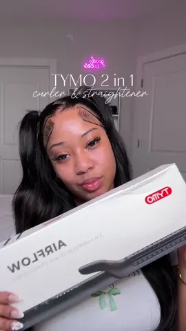 Trying the 2 in 1 airflow curler and straightener from TYMO 🎀 Which side was your favorite, curls or straight? ☺️  #curler #straightener #2in1straightenerandcurler #2in1 #hairstyleideas #fyp #trending #viral #hairstyles #airflow #hairinfluencer #contentcreator #wiginfluencer #ugc #prpackage #tiktokshop #tiktokshopfinds #ttshop 
