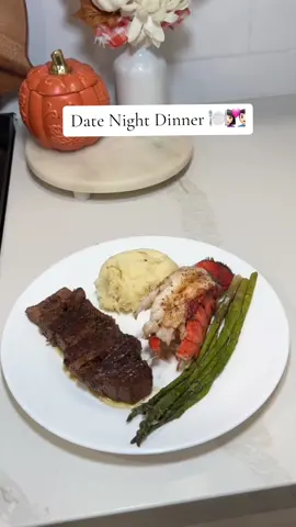 Steak&lobster for date night🍽️#athomedatenight #dinnerathome #steakdinnerfortwo #steak #datenightideas #datenight #dinnerwithme #datenightideas #steakandlobster #couples #lobsterfordinner #Love #dinnerdate #tiktokmexico #fypツ #CapCut 