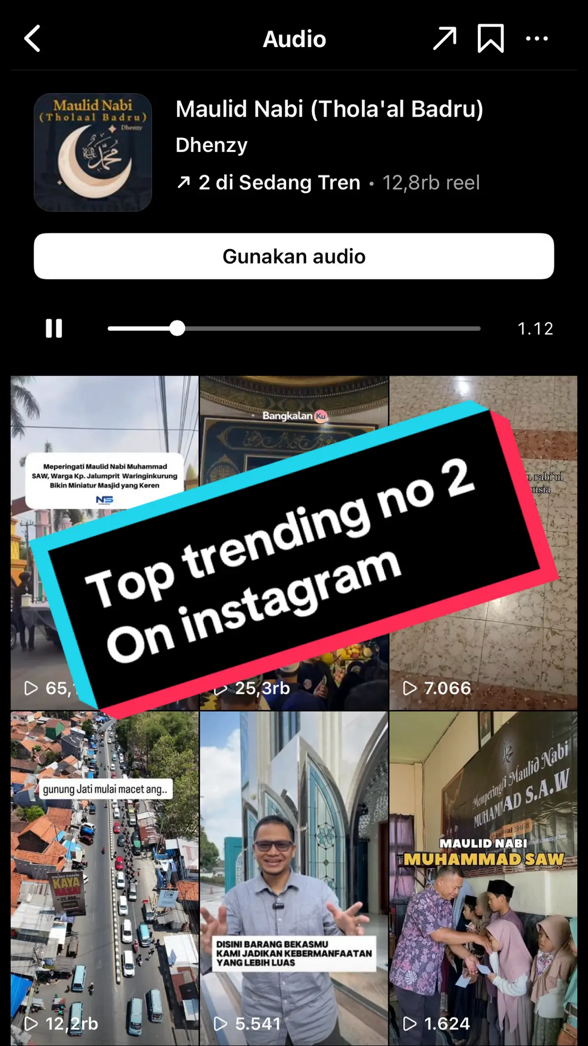 Top trending nomber 2 on instagram. 17 september 2024. Dhenzy - Maulid Nabi  #maulidnabi #fyp #maulid 