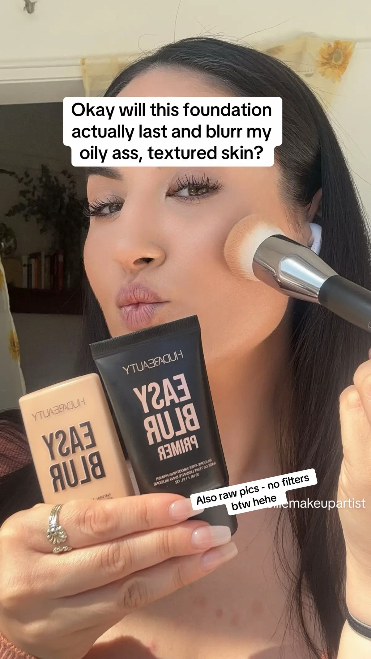 @Huda Beauty #easyblurfoundation  Okay final thoughts and feelings…. I like it, shes good, i will keep her & possibly add her into my makeip artist kit. 