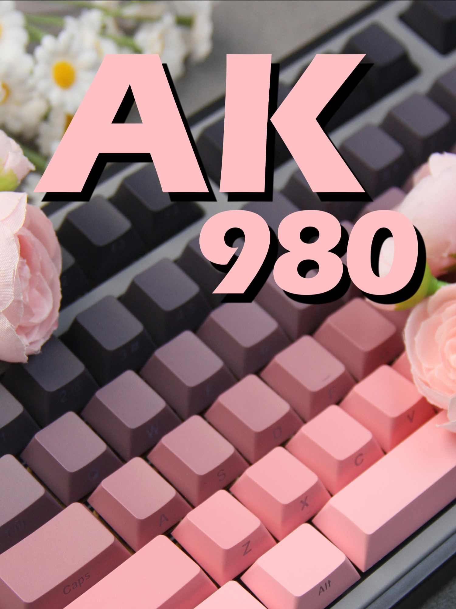 AK980 mechanical keyboard New skin is online~💕 Black and pink gradient~💕 Who can say that they are not confused after seeing this?💕 #AK980#keyboard #game #Office https://www.temu.com/mall.html?mall_id=634418215200590