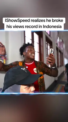 IShowSpeed realizes he broke his views record in Indonesia #ishowspeed #ishowspeedinindonesia #ishowspeedindonesia #fyp 