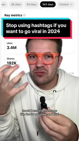 Stop using hashtags if you want to go viral on tiktok in 2024. Use the right keywords and captions along with the creator seatch insights to ensure you reach your audience! #creatorsearchinsights 