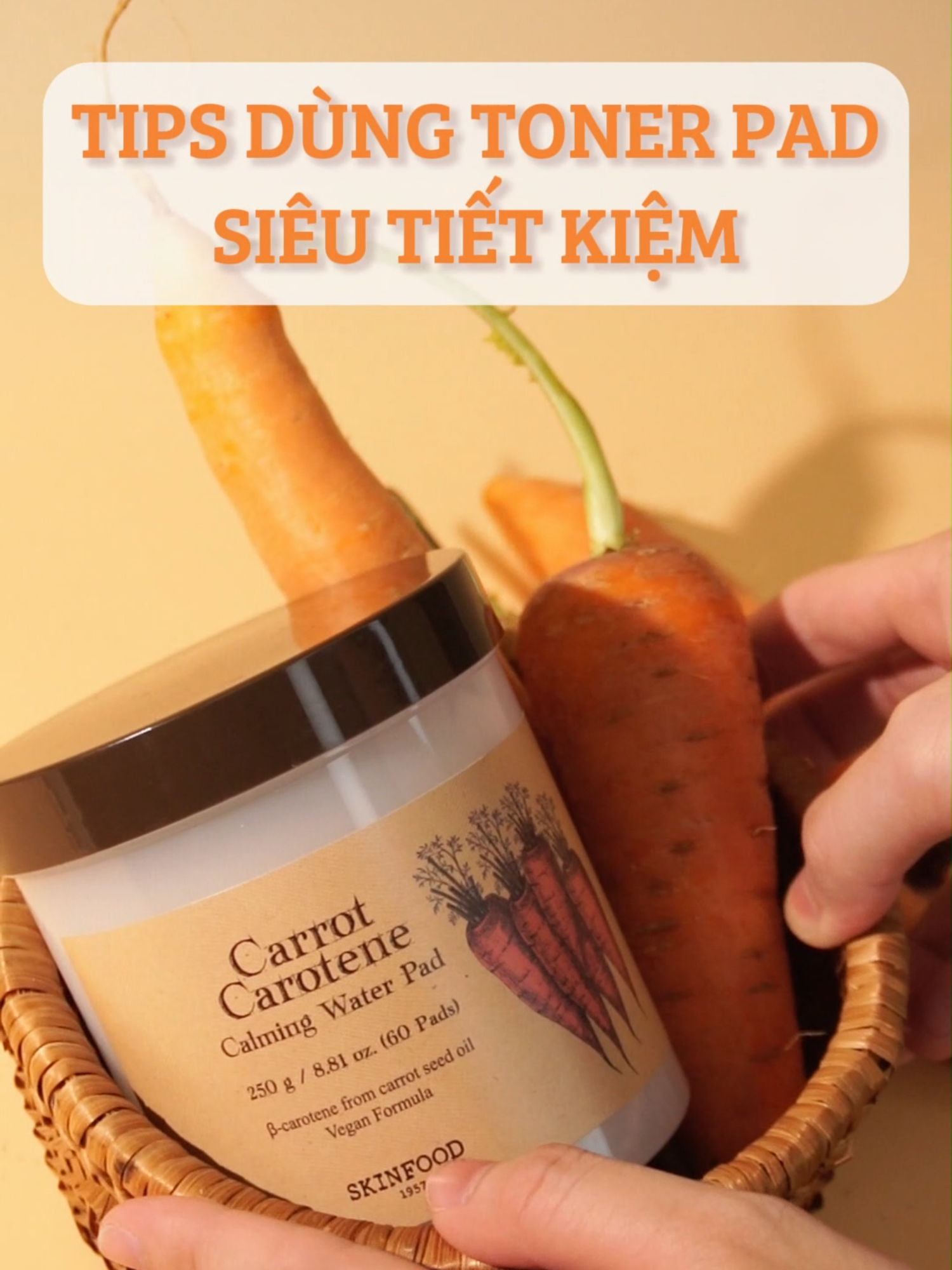 Lưu ngay tips dùng Toner Pad Carrot siêu tiết kiệm, thân thiện với túi tiền này nhé!! #skinfood #skinfoodvn #skinfoodvietnam #fromcleanfarmtoglowskin #nongtraixanhuomdabungsang #tonerpad