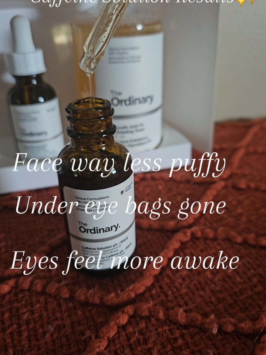 Week 1 results, so excited for week 2! #brightskin #clearskin #giftfromtiktokshop #theordinaryskincare #theordinary #caffeinesolution #caffeine #thebrightset 