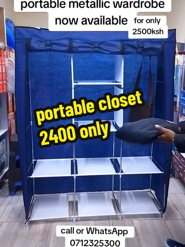 Replying to @cheptabsaiweiyot1  restocked ‼️  those who have been requesting we post moja ikiwa fixed here we go ✅‼️ 3 column 2400 only  portable. #wardrobe #portable  #closet  #clothesorganizer  #nairobitiktokers  #kenyansingulf  #serahhouseholdappliances  07.96.87.63.21