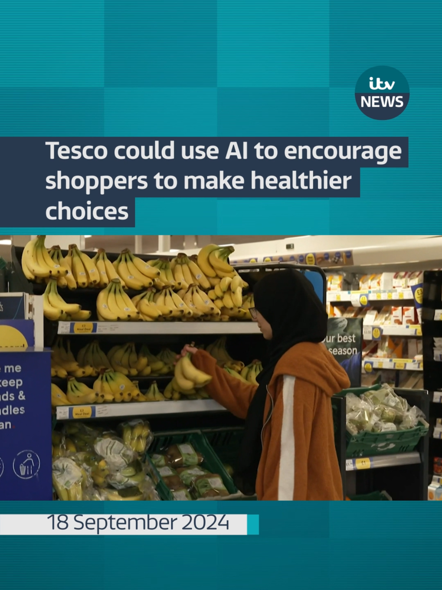 Tesco could use shoppers’ Clubcard data to warn them when their baskets are becoming unhealthy, the grocer’s chief executive has said #itvnews #tesco #ai #tech #shopping