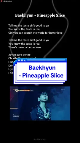 Baekhyun - Pineapple Slice #easylyrics #lirik #exo #exol 