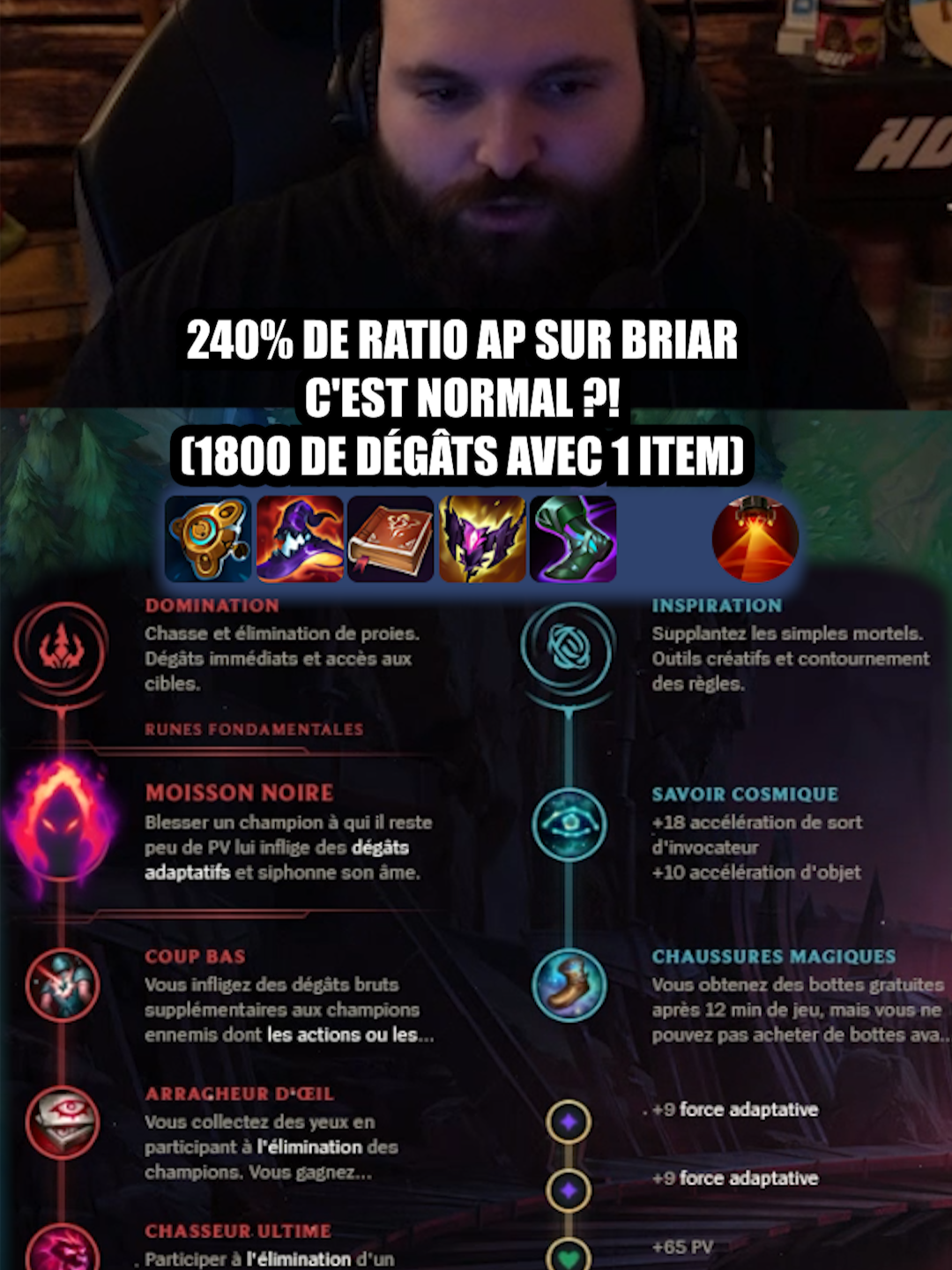 240% DE RATIO AP SUR BRIAR, C'EST NORMAL ?! (1800 DE DÉGÂTS AVEC 1 ITEM) #slipix #leagueoflegends #lolclips #trollpick #clipsdetwitch