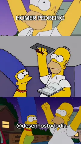 HOMER faz uma reforma pra agradar sua esposa 😂😂😂 #desenhos #desenhosanimados #desenhos #alegria #diversao #nostalgia #thesimpsons #pedreiro 