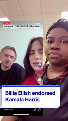 Billie Ellish endorsed Kamala Harris #media #celebrity #donaldtrump #Kamalaharris #endorsement 