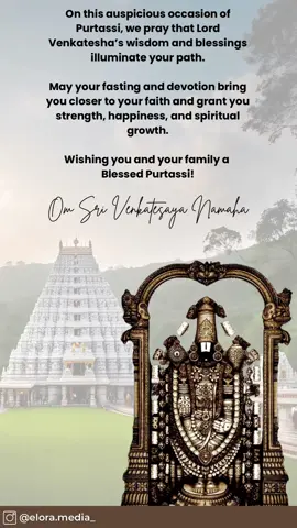 Happy Purtassi 🤎  From all of us at Elora Media🪷✨ #eloramediabymg #marketingandmedia #purtassi #venkatesha #wellwishes #fasting #tamiltiktok 