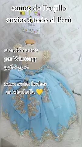 confeccionamos solo ha pedido , ya que son hechos a medida y personalizado, realizamos cualquier tipo de modelo , solo para niñas ,  con acabados de alta costura y telas de buena calidad agenda tu vestido con anticipación  gracias por confiar en vestidos Maribella les dejo mis redes.. face: @maribella inst: @maribella.neyra tiktok: @maribella.vestidos