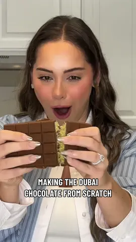 Finally made the Dubai chocolate and it is top tier 🤤 The way Hussein kept interfering every few seconds 🤣 #dubaichocolate #cooking 