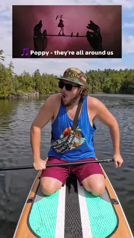 When Poppy gives you a surprise BLEGH when paddle boarding 🤣🔥 #poppy #metalchick #knockedloose #metalmusic #blegh 