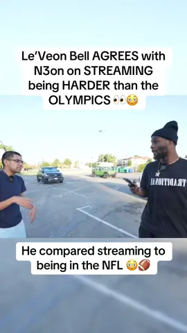 Le’Veon Bell AGREES with N3on on STREAMING being HARDER than the OLYMPICS 👀😳 | #n3on #n3onclips #leveonbell #nfl 