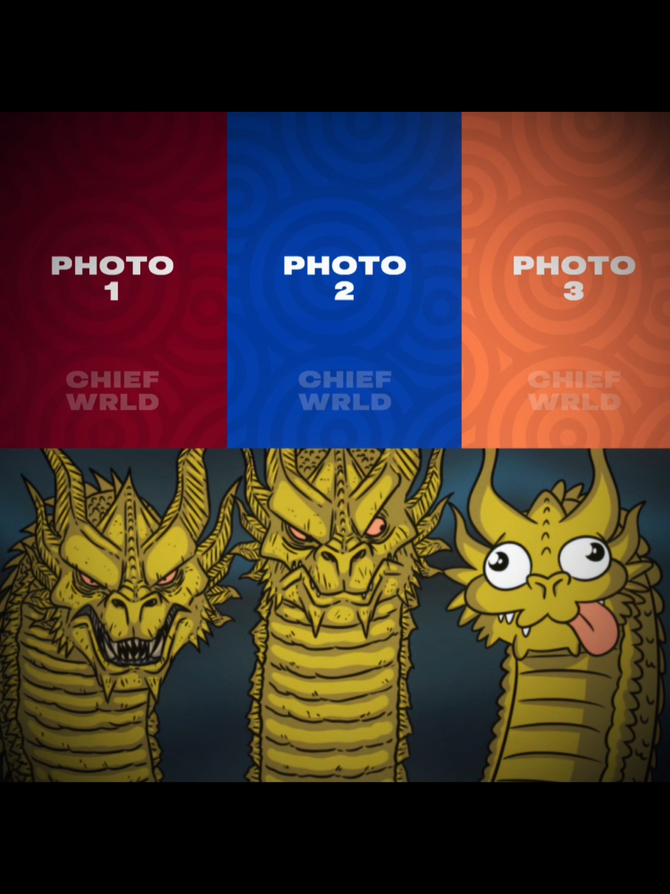 Three headed dragon meme #Meme #MemeCut #CapCut 