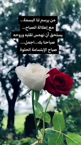 للصباح حكاية جميلة حكايتها روحكم الطيبة وكلماتها عطر اخلاقكم وعباراتها صدق مشاعركم ومحتواها حضوركم صباح المحبة لاغلى الاحبة الطيبين 🤗♥️💐