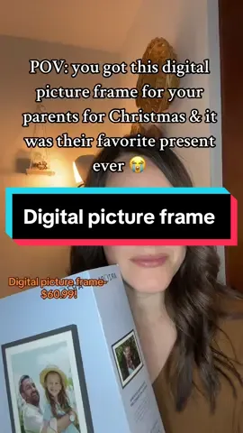 🚨 GET IT WHILE IT’S 50% OFF! 🚨 I will be getting this for so many people this Christmas!  You can share a code with others to upload photos to this digital picture frame! It’s perfect for sharing family photos with a loved one! 🥰  #sahmsoftiktok #MomsofTikTok #momsover30 #giftideas #christmas #christmasgift #trending #digitalpictureframe 
