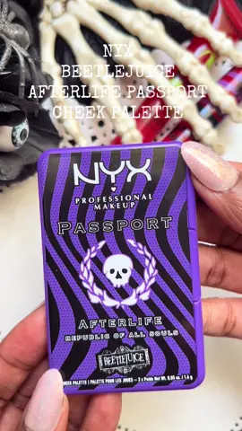 Nyx Beetlejuice Afterlife Passport Cheek Palette👻 @NYX Professional Makeup  #beetlejuice #beetlejuicemakeup #fyp #nyx #nyxbeetlejuicecollection #nyxmakeup #blackgirlmakeup #spookymakeup 