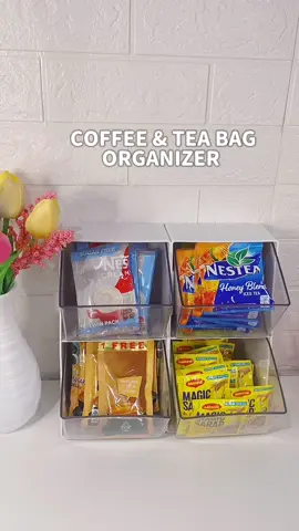 Coffee and tea bag storage rack organizer✨ #teabagorganizer #kitchenstoragerack #storagerackorganizer #acrylicstorage #fyp 