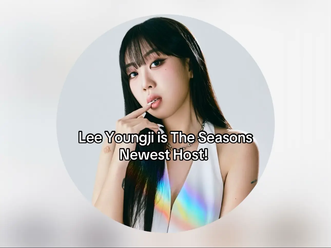 first ep will be out on 9/27! who do you want to be her first guests? ☺️ #leeyoungji #theseasons #leeyoungjirainbow #fyp 