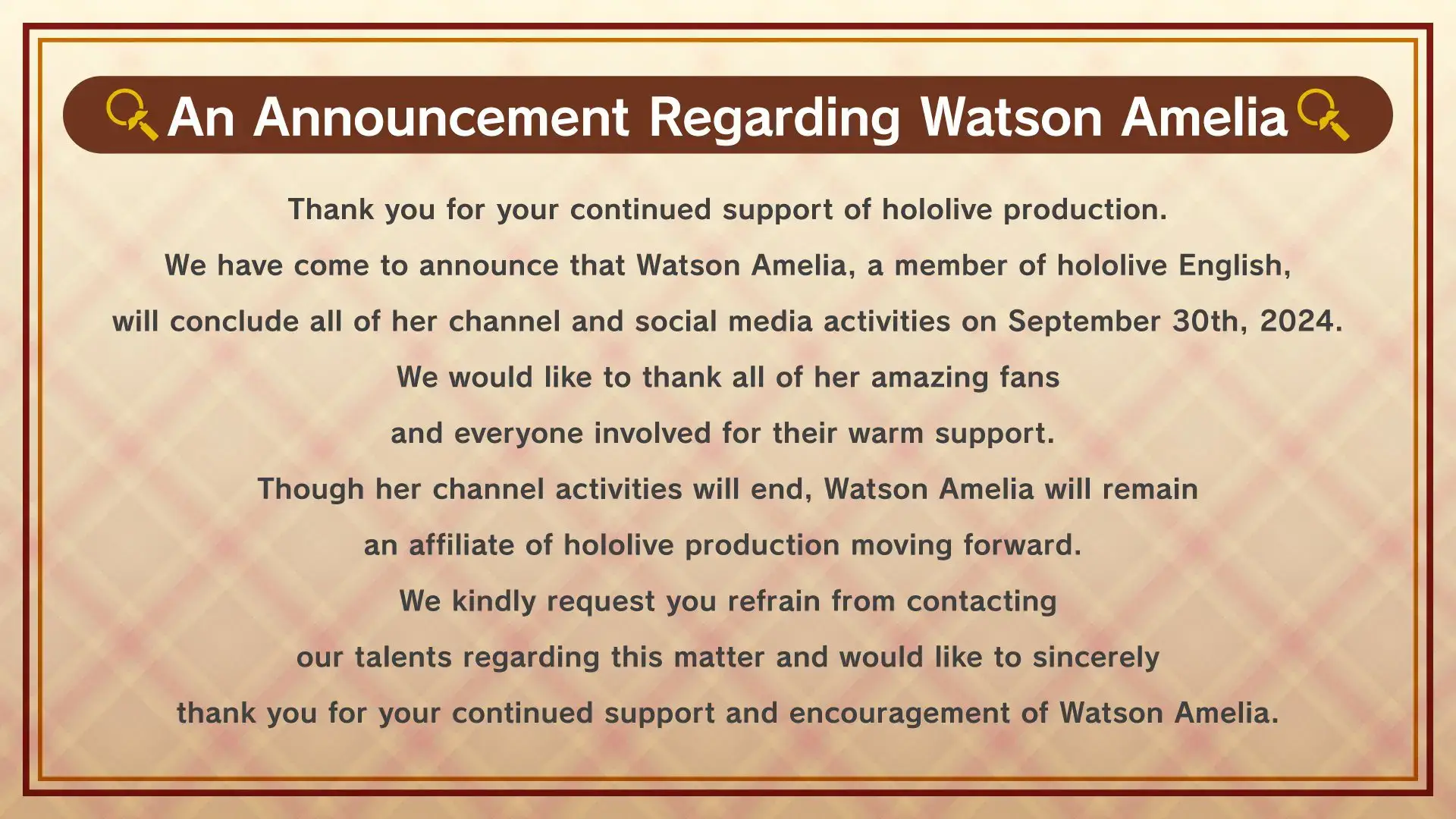 PLEASE TELL ME ALL THIS IS JUST A JOKE, AME IS ONE OF MY FAVORITE OSHI AND HE WILL GO TOO? COME ON MAN, YOU MUST BE JOKING, AREN'T YOU? , TELL ME THAT ALL THIS IS JUST BULLSHIT#ameliawatson #hololive #graduation #holomyth #hololiveclips #holoen #vtuber #masukberanda #masukberandafyp #4u #4upage #lewatberanda #moots? #fyp #fy 