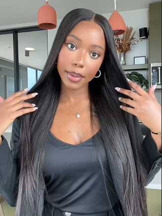 Ready to slay in seconds with the silky straight texture wig! 💇🏾‍♀️💇🏾‍♀️ 𝐖𝐢𝐠 𝐢𝐧𝐟𝐨: Middle/Side part 16 inches R3682+ 🔗 Luvme Hair PartingMax Glueless Wig Ready to Go Silky Straight 7x6 Closure HD Lace Pre Plucked & Bleached Breathable Cap #luvmehairsouthafrica #Luvme10Years #blackgirlmagic #straightwigs #silkywig #readytogo #wigtok #fyp #dance