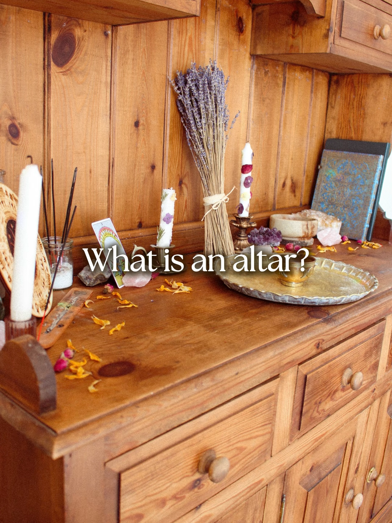 Curious about what a witchcraft altar is? 🤔 To learn more be sure to check out my latest video (link in bio) or here: https://youtu.be/AOGFGMkQxs4 #witchcraftaltar #altarsetup #whatisanaltar #spiritualaltar