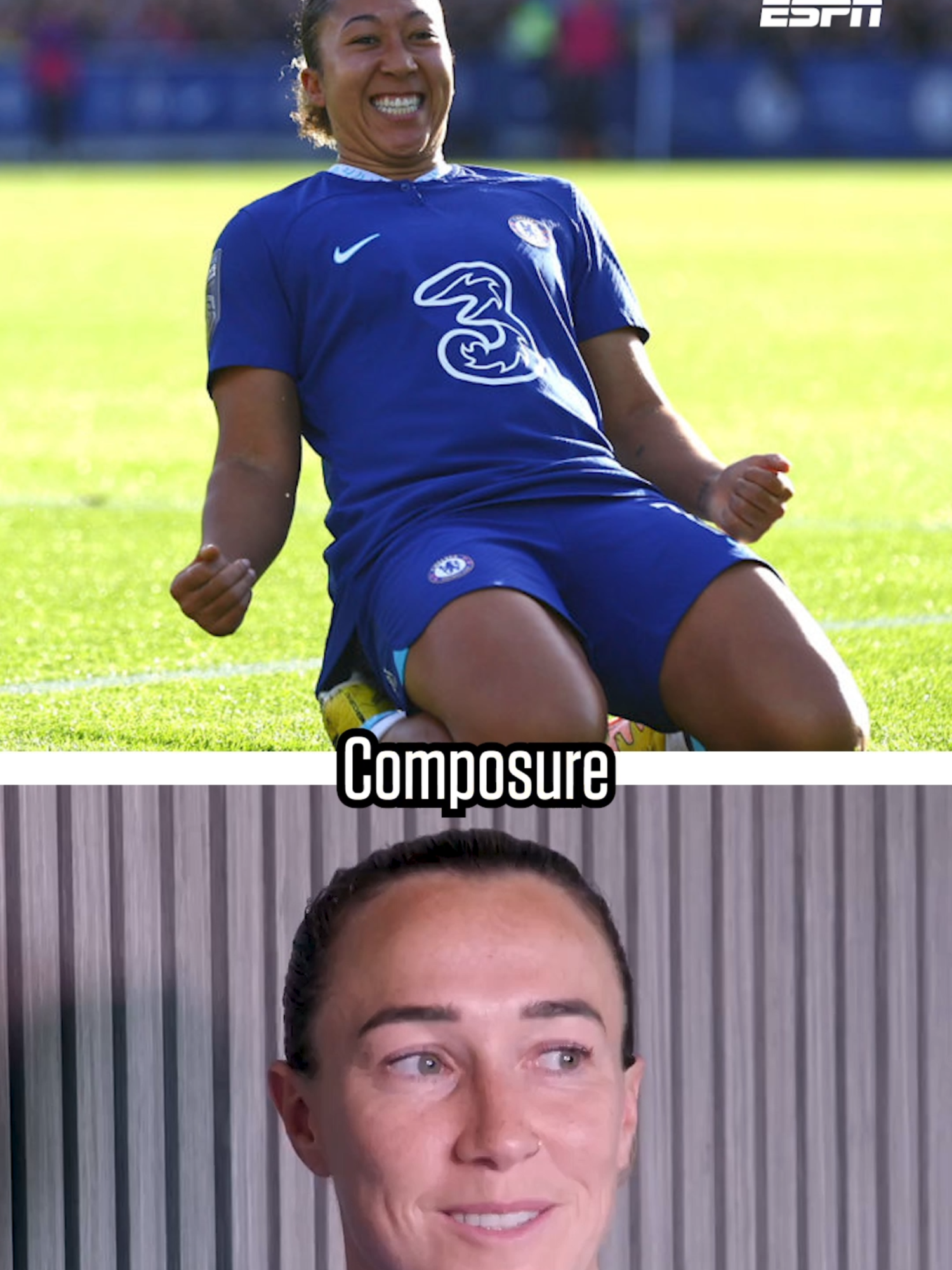 Lucy Bronze gives one word for her Chelsea teammates 👀 #ChelseaFC #LaurenJames #SamKerr