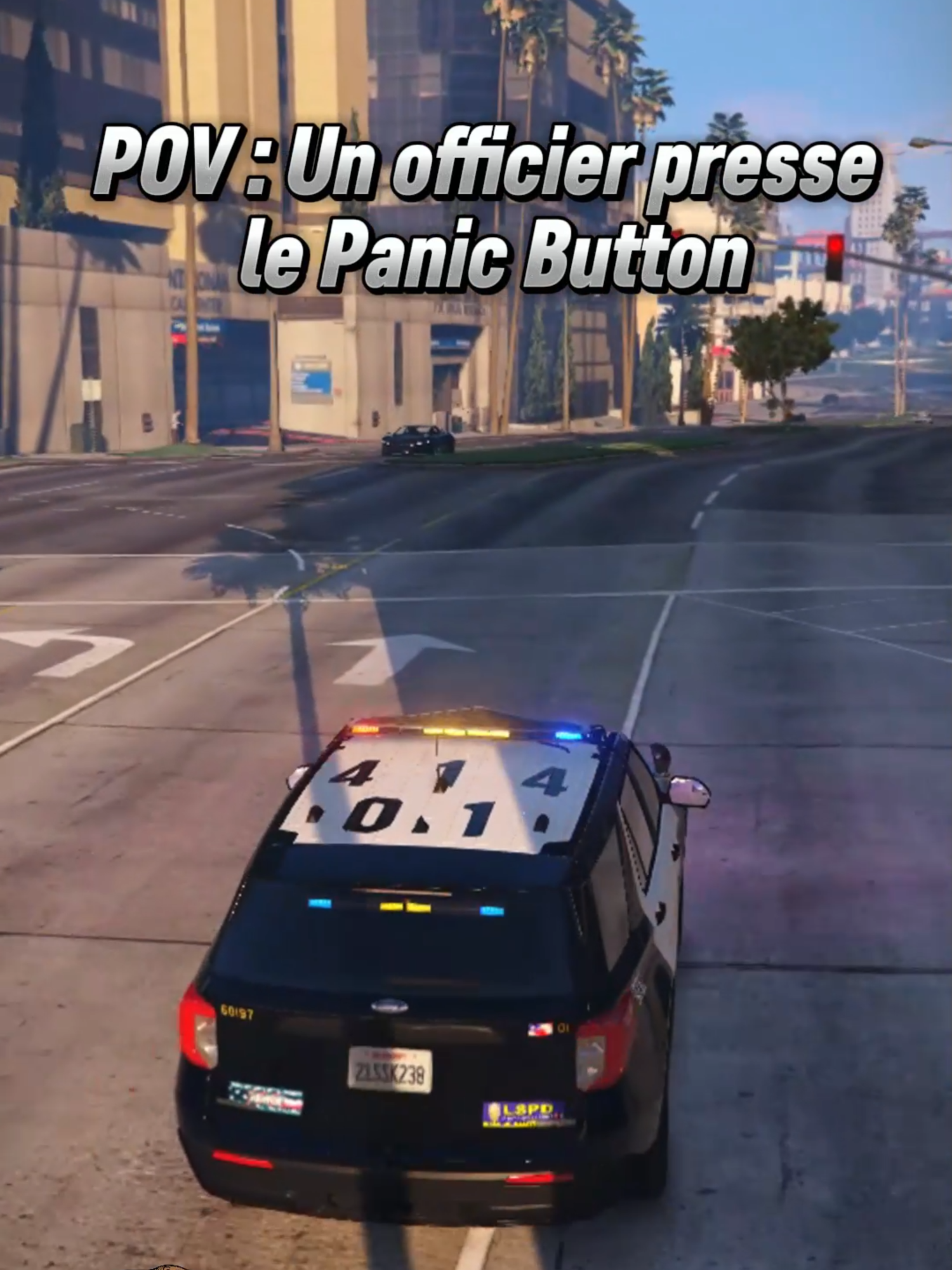 Officier à terre ! Réponse Code 3😨😱 #fivem #gta5 #lspd #police #rp