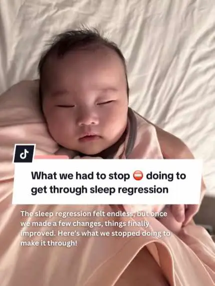 Sleep regression hit us hard, but we learned some tough lessons along the way so you don’t have to! 😮‍💨 Here’s what we had to stop doing to finally get through it. Hopefully, these tips help make your nights a little easier. 💕 #sleepregression #babytiktok #NewParentLife #BabySleep #ParentingTips