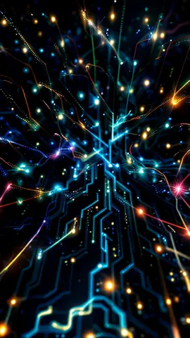 Electric Neon Circuit: A dynamic neon circuit board with bright, flowing pulses of electricity racing across its pathways. As the light pulses weave through the board, different sections illuminate in a cascade of neon energy. Random neon sparks flash across the screen, giving the scene a high-energy, tech-inspired vibe. #NeonCircuitDesign #LiveWallpaper #ElectricGlow #TechLight #GlowingCircuit #HighEnergyWallpaper #aiWallpapers 
