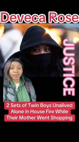 Deveca Rose, 29, denies the charges of her two sets of twins, Leyton and Logan Hoath, aged three, and Kyson and Bryson Hoath, aged four, and child cruelty. The four children were unalived after a discarded cigarette or upturned tea light sparked a blaze at their terraced home in Sutton, south London. #london #sutton #children #justice #MomsofTikTok #greenscreen 