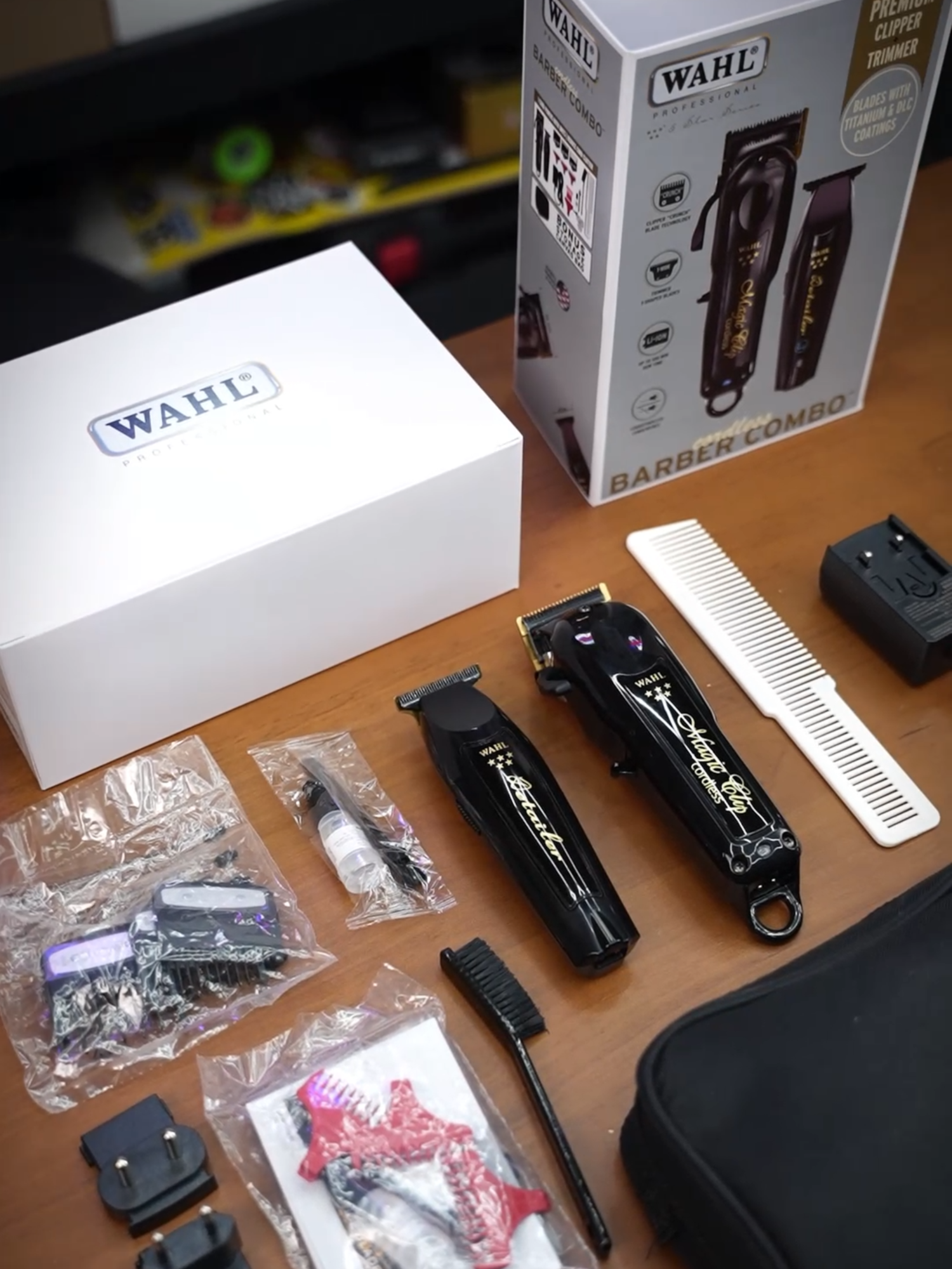 แกะกล่อง ปัตตาเลี่ยน Wahl Black combo set #barber #clipper #wahl #wahlprofessional  #unboxing