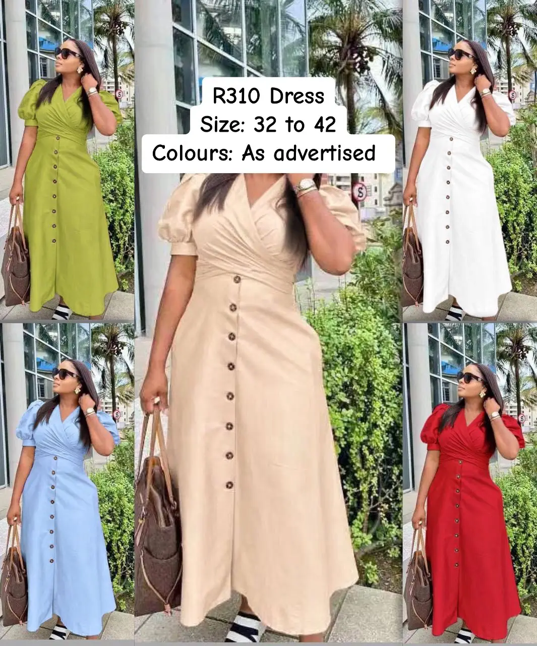 R310 Dress (Price includes shopping service fee) Size 32 to 42 Colours: Lime Green, Nude, White, Blue & Red DM me on +27652824829 to order #summertime #summervibes #dress #TikTokFashion #personalshopper 